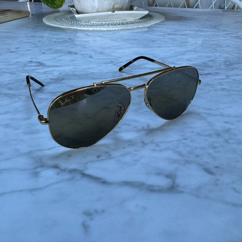 Ray Ban Sunglasses New Aviator RB3625 9196G5 62-14 Legend Gold Frame Polarized